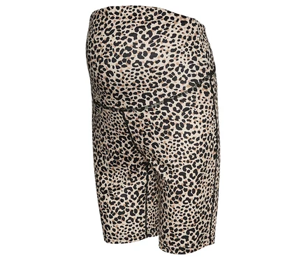 Legging court à motif léopard.