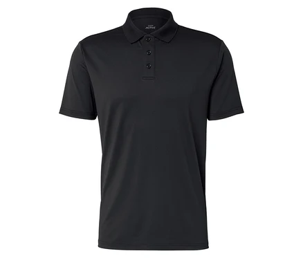 Polo noir avec trois boutons