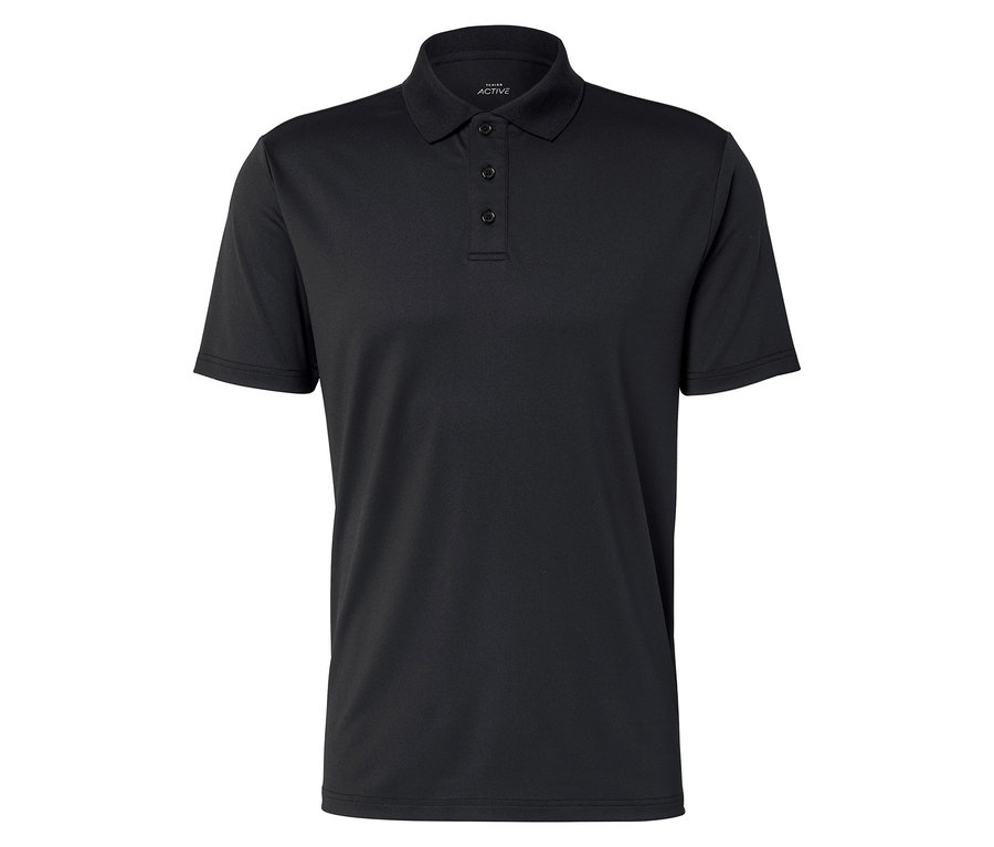 Polo noir avec trois boutons