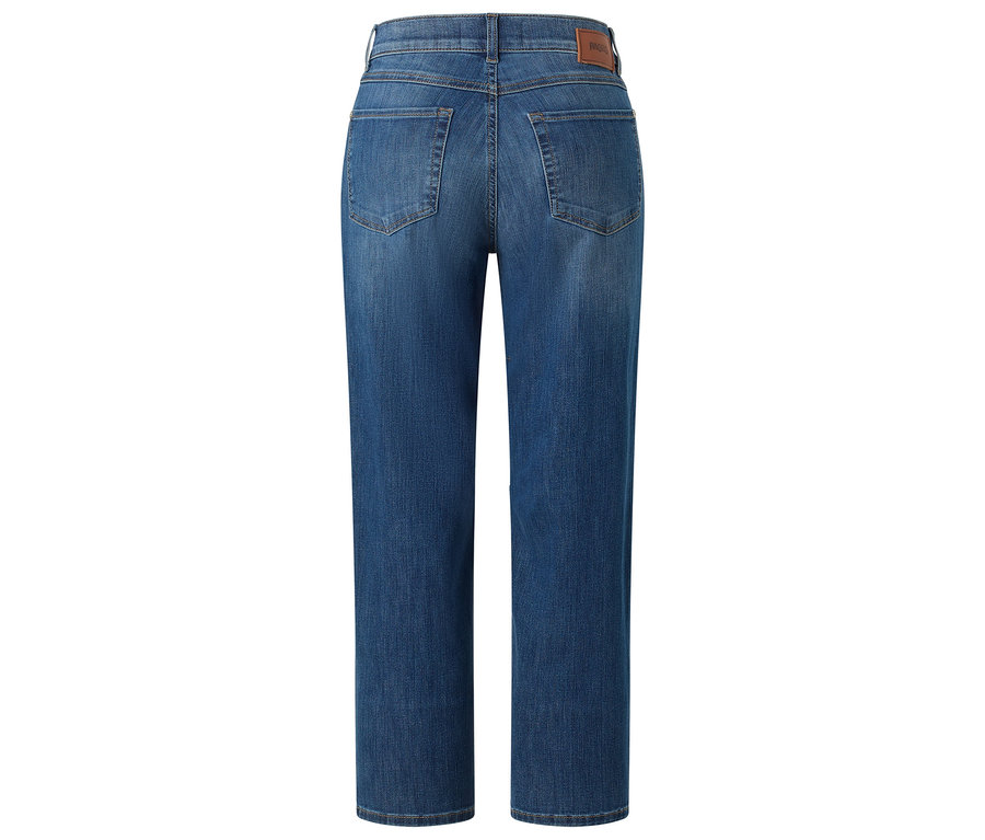 Vue arrière d'un jean bleu.