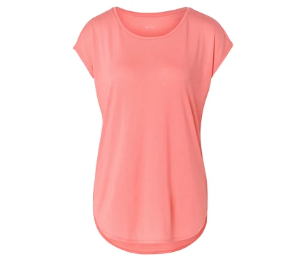Un t-shirt Active rose posé sur un fond blanc.
