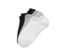 Trois paires de socquettes de sport unies en noir, gris et blanc.