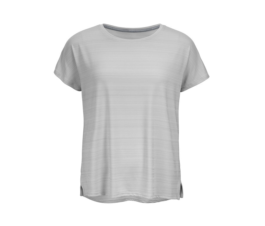 T-shirt de sport gris clair chiné.