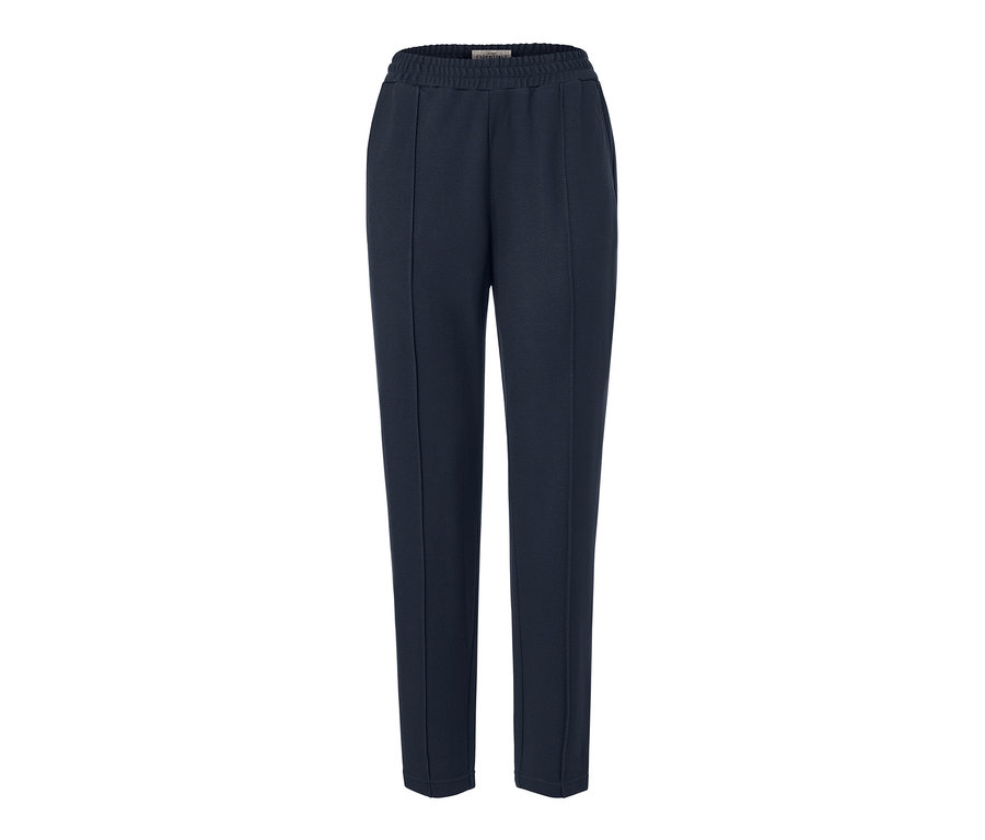 Pantalon de jogging bleu foncé avec nervure.