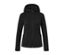 Veste en maille polaire chinée noire.
