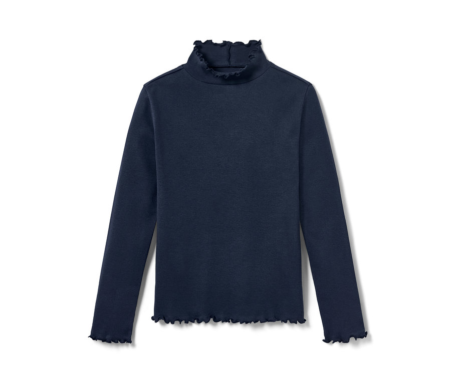 T-shirt manches longues pour enfants bleu marine.