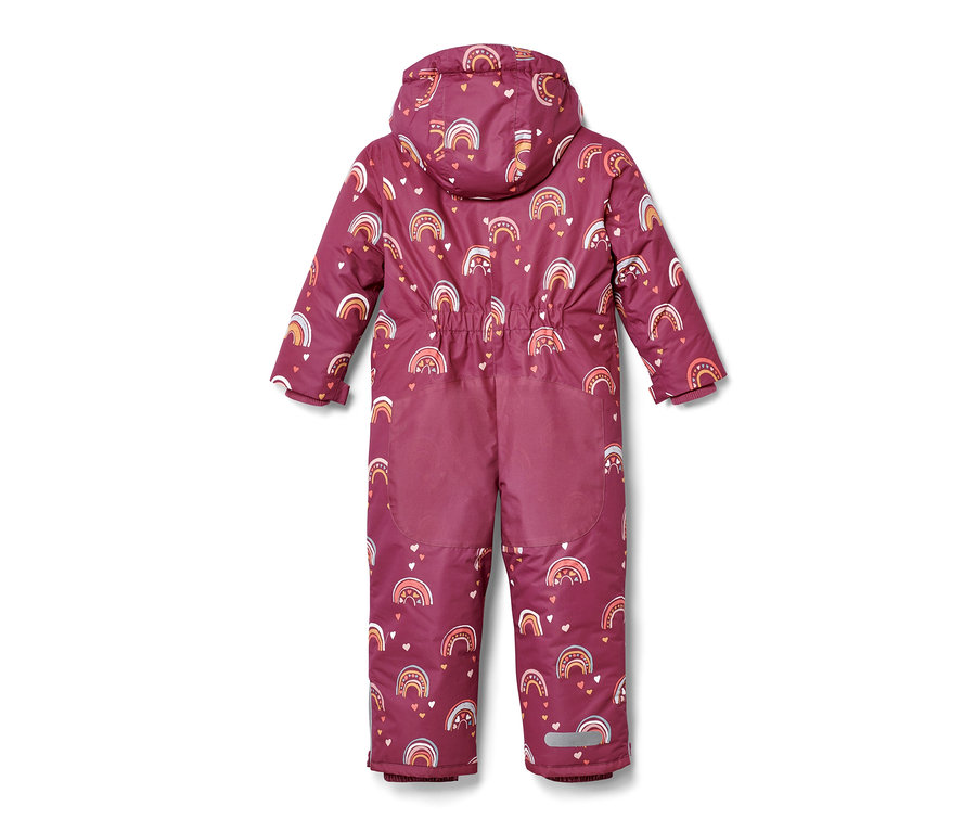 Combinaison de ski pour enfant, arc-en-ciel, vue de dos.