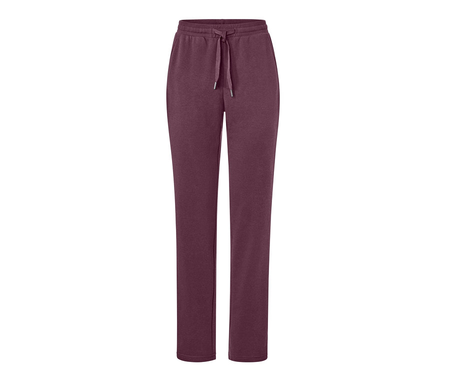 Pantalon d’intérieur aubergine avec cordon de serrage à la taille.