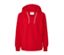 Sweatshirt à capuche rouge.