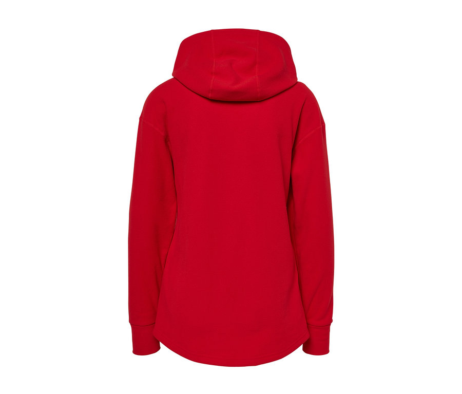 Vue arrière d'un pull outdoor rouge.