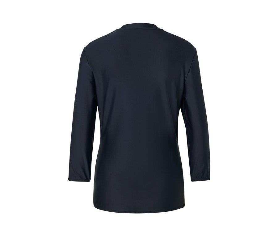 T-shirt de sport bleu marine à manches longues avec protection UV.