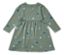Robe verte à manches longues avec motif de coeurs.