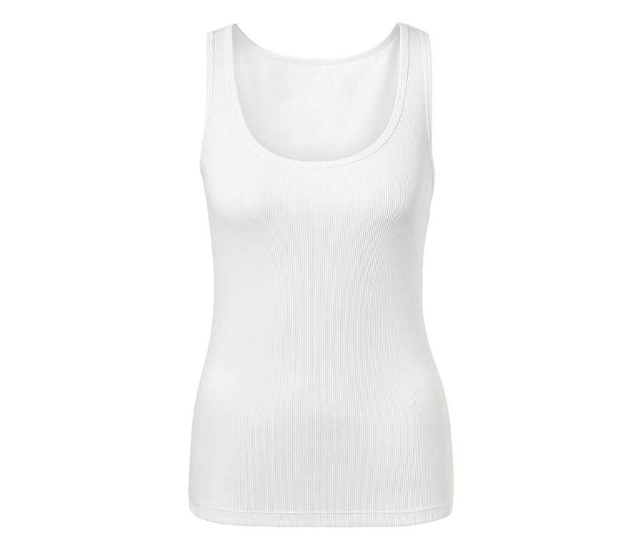 Débardeur blanc côtelé d'un lot de 2.