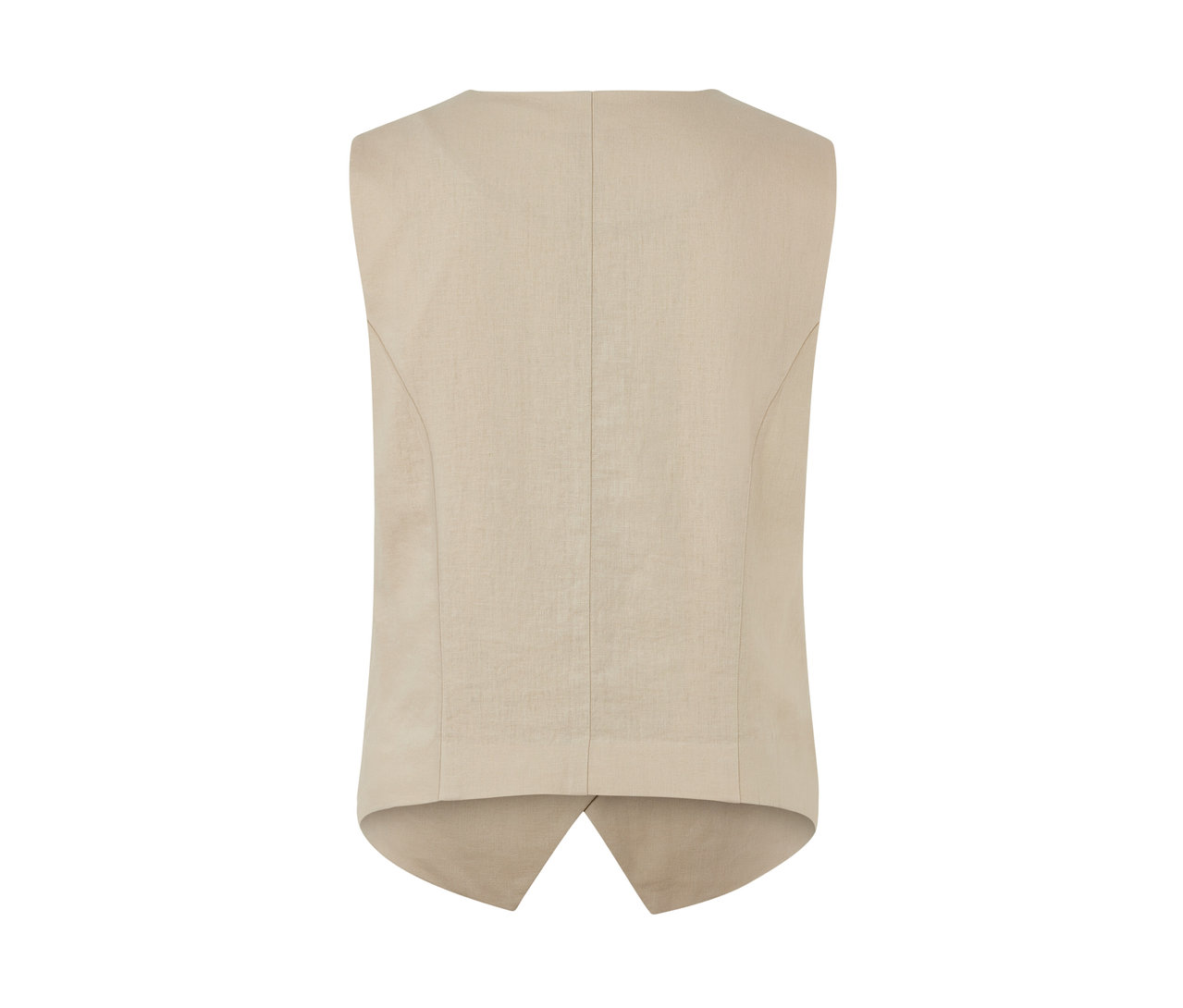 Vue arrière d'un gilet en lin.