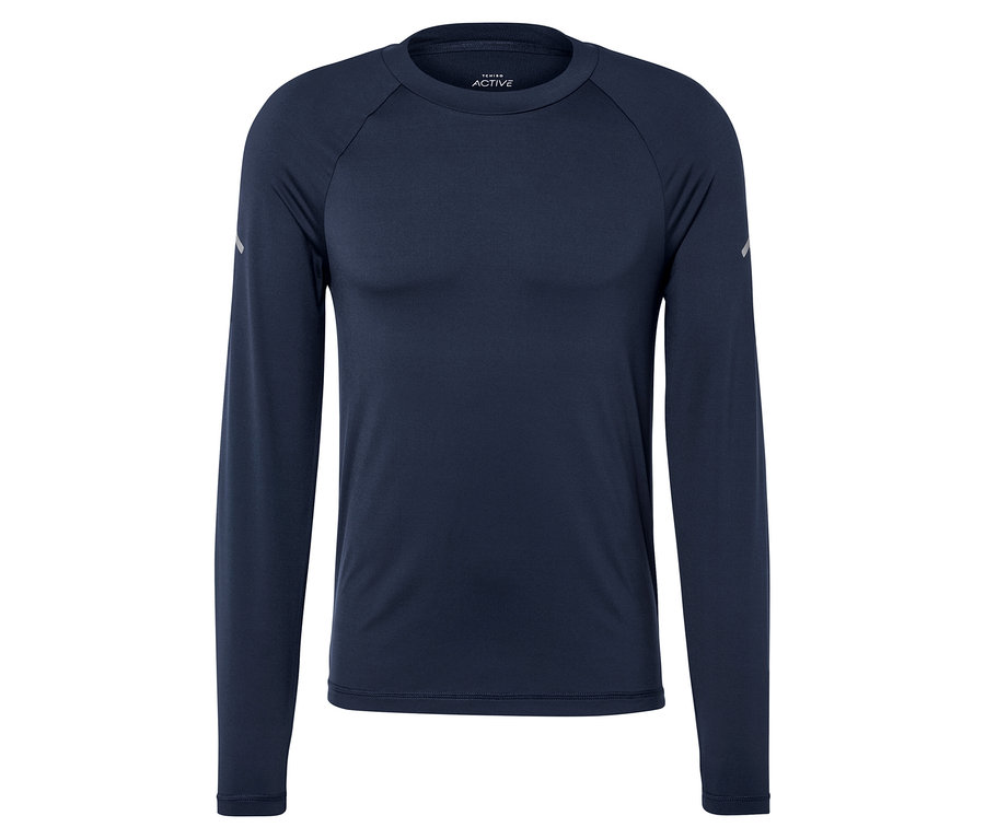 T-shirt à manches longues bleu marine.