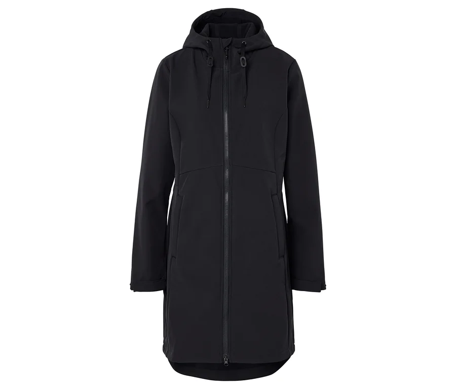 Veste Softshell Femme Imperméable & Coupe-vent – Capuche Amovible – Poches Zippées – Pour Outdoor, Randonnée, Ville – Printemps/automne