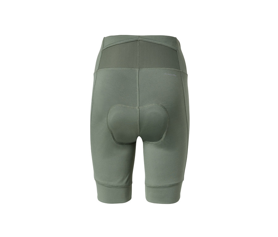 Cuissard de vélo kaki vu de dos.