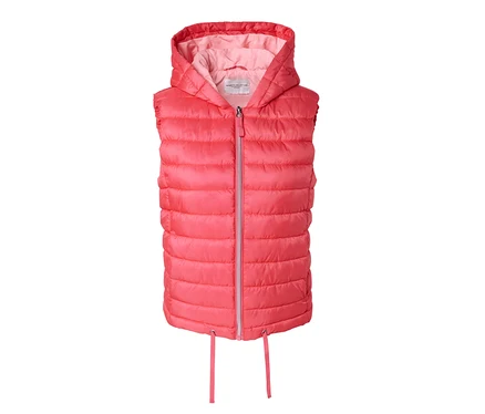 Gilet sans manches matelassé à capuche.