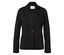 Blazer noir avec un bouton et un col à revers, présenté de face sur fond blanc.