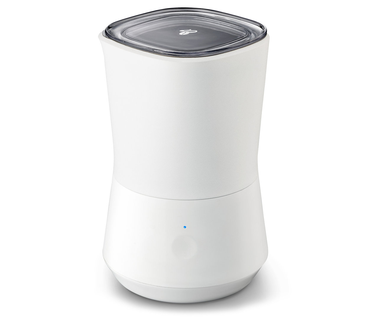 Un mousseur à lait électrique blanc.