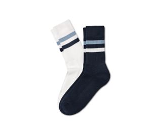 1 x bleu foncé, 1 x blanc
