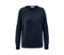 Pull-over bleu foncé en maille fine de mérinos.
