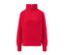 Pull camionneur rouge en grosse maille avec fermeture éclair.