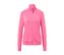 Veste technique rose vif avec fermeture éclair.