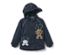 Veste de pluie thermique pour enfant, chien - Bleu foncé avec motif intégral de chiens multicolores