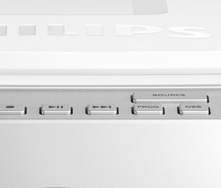 Boombox CD Philips « AZ215 », gris.