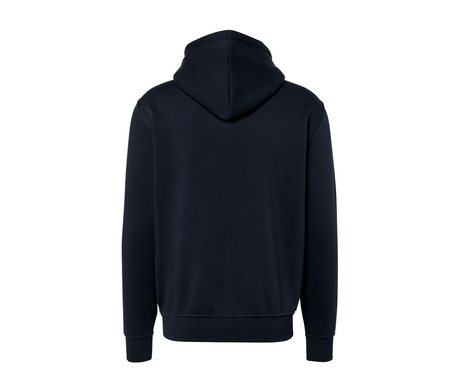 Veste à capuche bleu marine vue de dos.