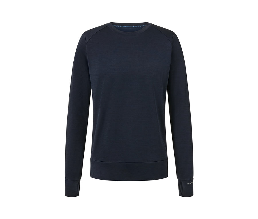 Sweat-shirt fonctionnel bleu marine.
