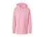 Sweatshirt long à capuche, rose - Rose