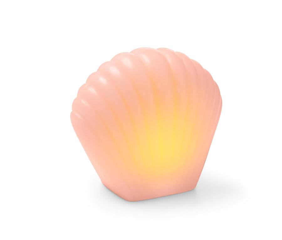 Un coquillage décoratif à LED lumineux.