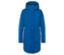 Manteau bleu à capuche.