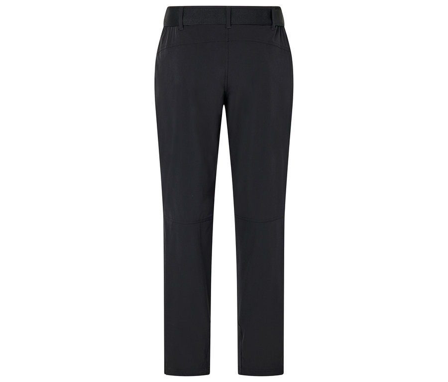 Pantalon noir sur fond blanc.