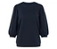 Un sweat-shirt bleu marine avec des manches bouffantes trois-quarts.