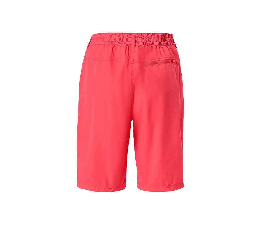 Short fonctionnel en softshell rose vu de dos.