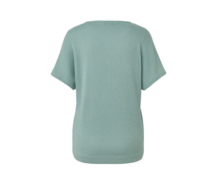 Vue arrière d'un t-shirt structuré sauge.