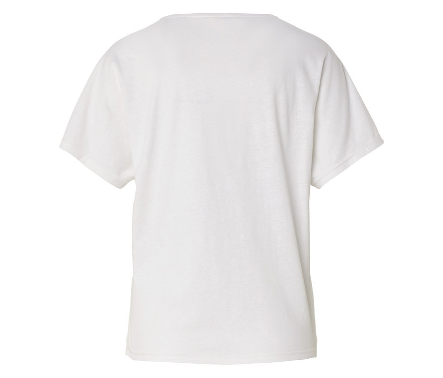 Vue arrière d'un t-shirt blanc.