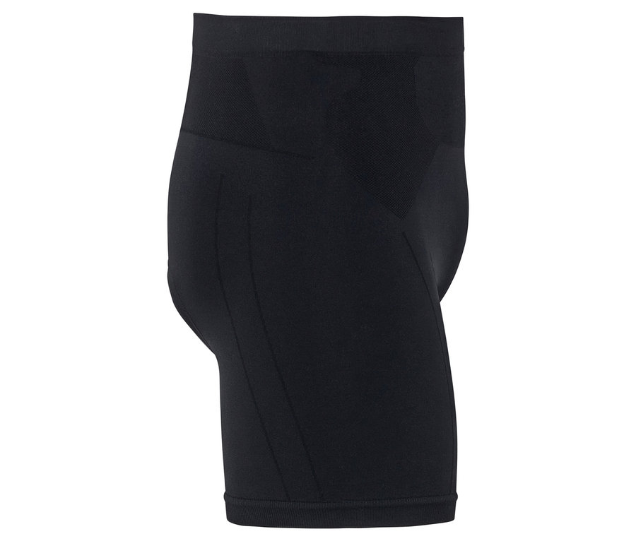 Short de cycliste noir court sur fond blanc.