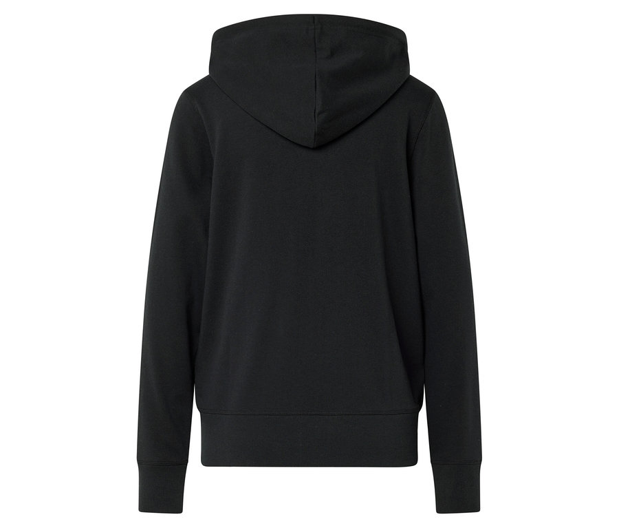 Vue arrière d'un sweat à capuche noir.