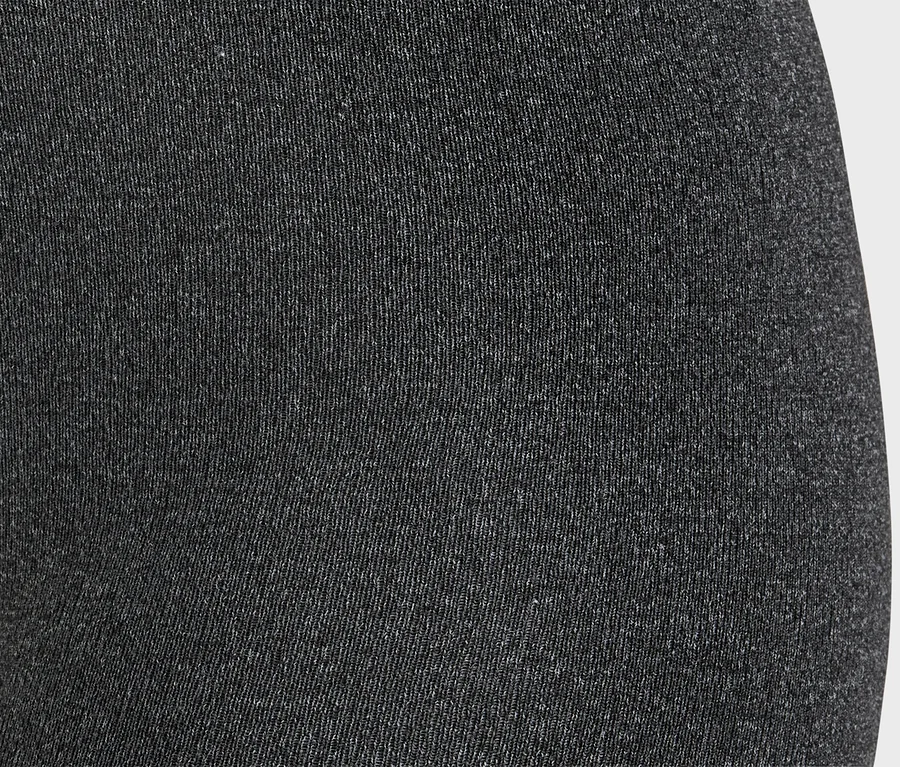 Gros plan sur un tissu gris foncé chiné, montrant sa surface texturée et une légère courbure sur le bord droit.