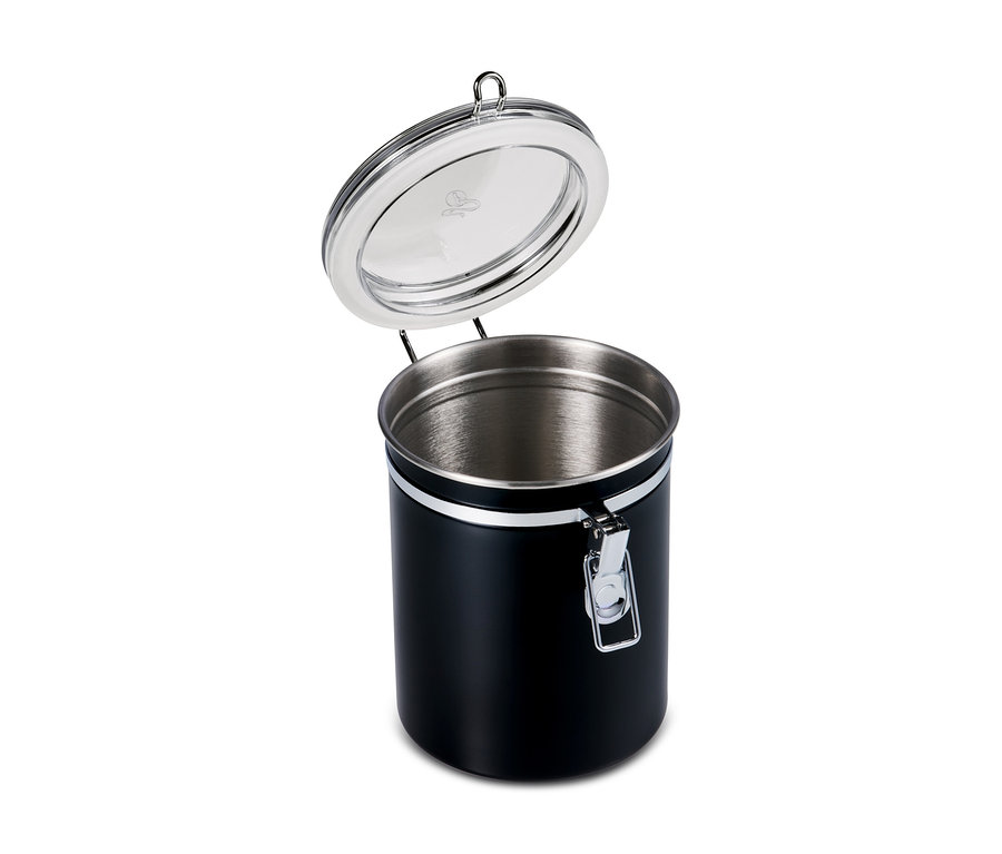 Boîte à arômes noire ouverte.