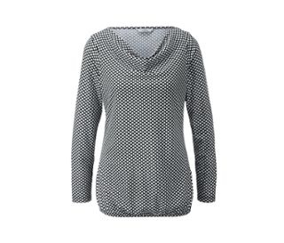Noir avec imprimé à pois blancs et gris sur l’ensemble