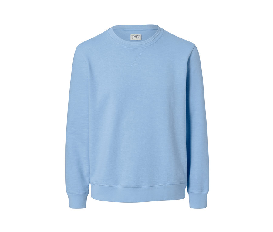 Sweat-shirt bleu clair.