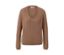 Pull en grosse maille beige avec de la laine.