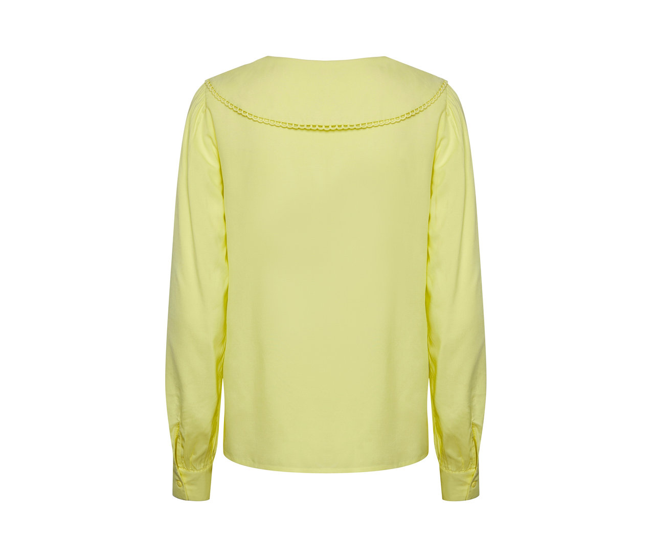 Blouse jaune avec col.
