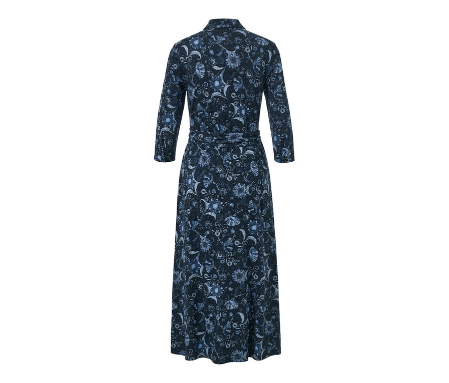Longue robe en jersey à imprimé floral.