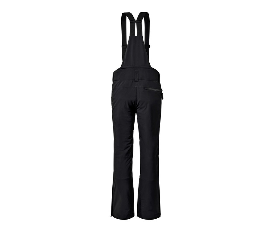 Pantalon de ski high-tech noir avec bretelles vues de dos.